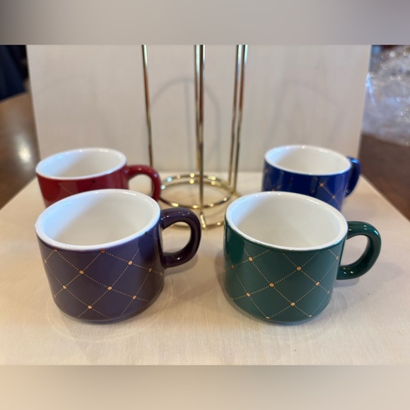 Coco & Lola Stackable Expresso Cups Set. 7 inches tall. - Picture 4 of 6